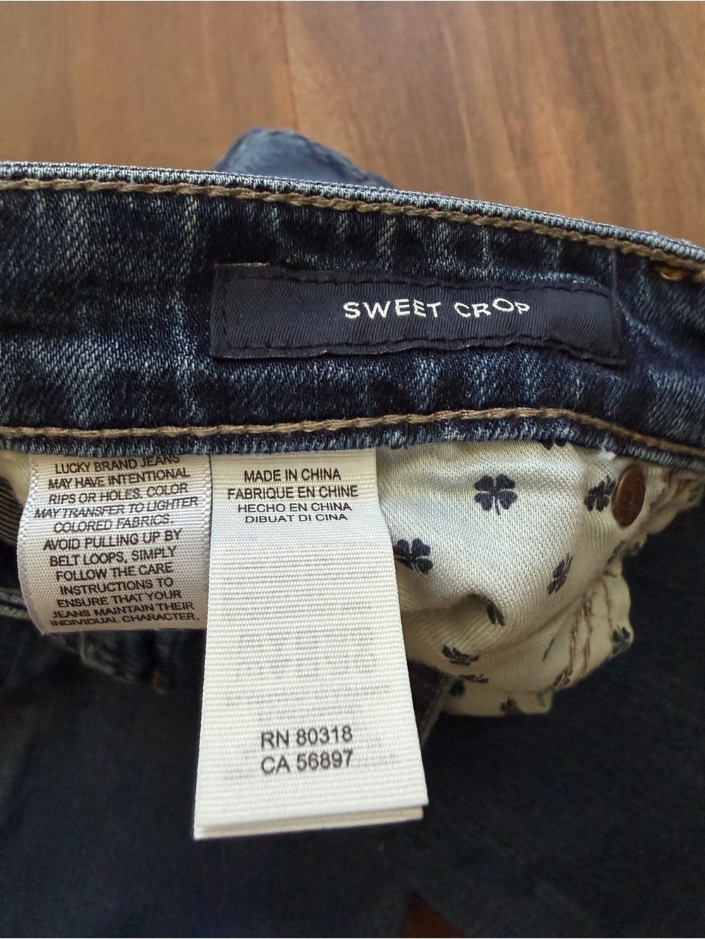 Lucky Brand Sweet Crop Straight Jeans Mid Rise Medium Wash Stretch Denim Casual - Picture 10 of 10